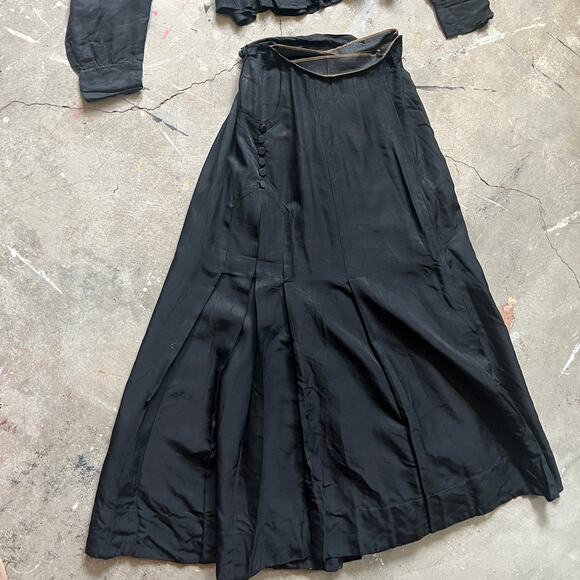 Vintage Antique 1809s Set Skirt Top, Black, Victorian, Victorian Gothic Funeral - Picture 10 of 16